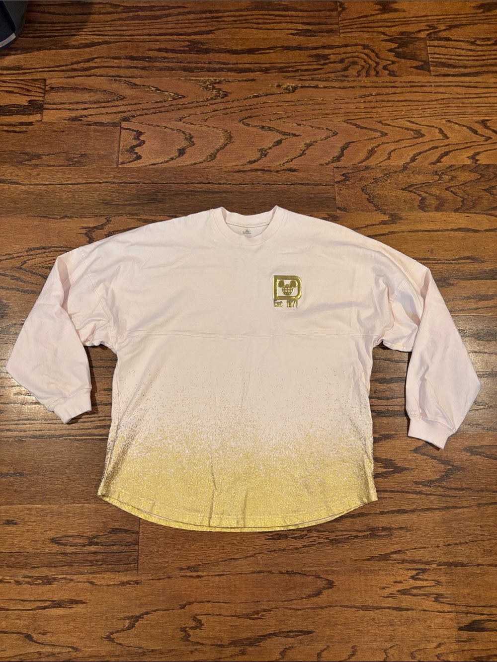 Disney Long Sleeve Ombre Jersey - Light Pink & Gold